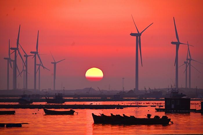 山东荣成海洋牧场晨曦